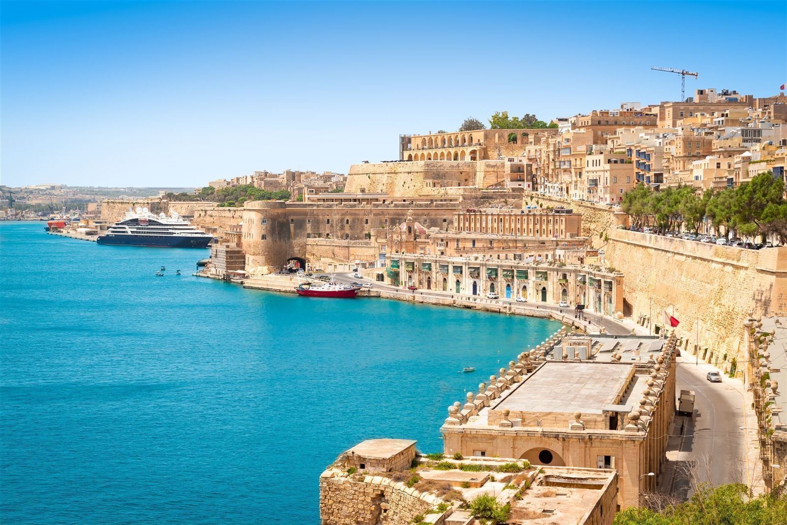 Blick auf den Hafen Valletta